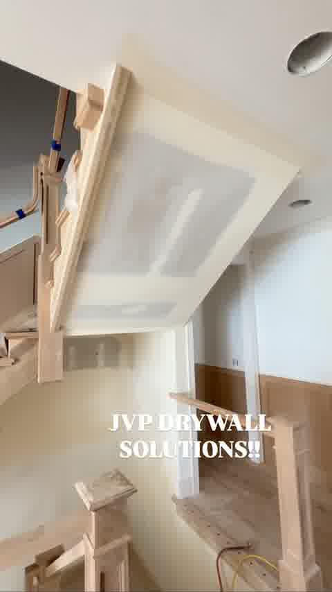 JVP Drywall Solutions staircase drywall work in progress